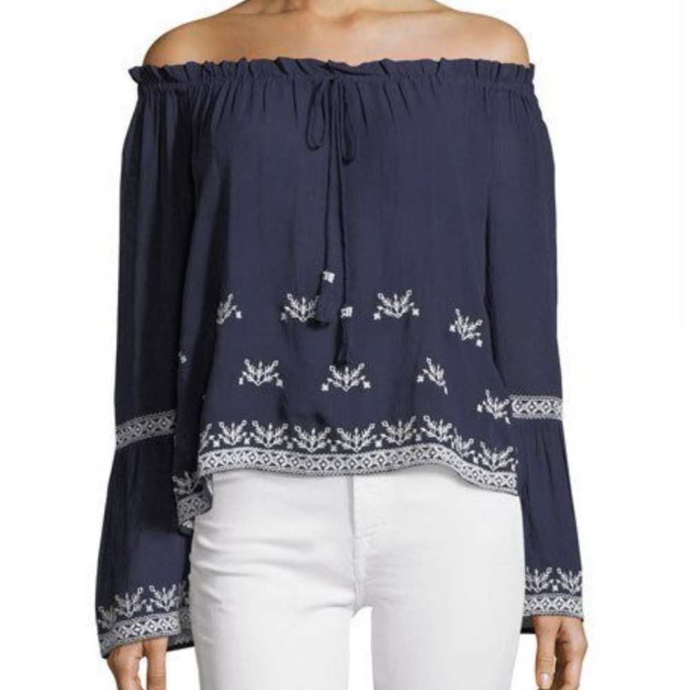 Band of Gypsies Off Shoulder Boho Top Size M